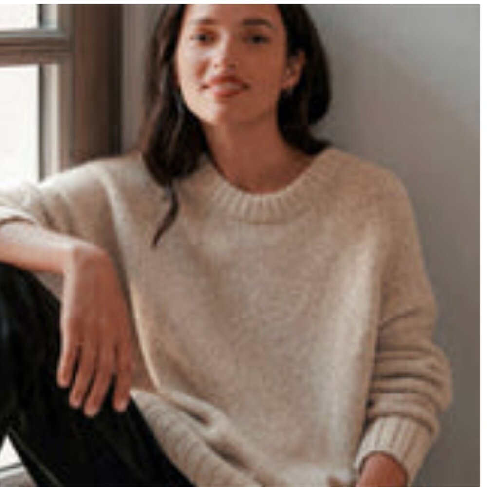 Jenni Kayne Alpaca Cocoon Crewneck Oatmeal XXS